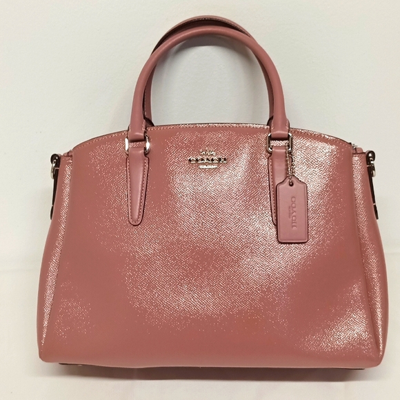 Coach crossgrain leather purse hand bag women's coach bag F 32017 12" × 8" 1/2 - Picture 12 of 15
